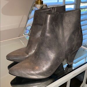 Silver Ankle Boots